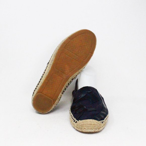 TORY BURCH #41505 Navy Lonnie Canvas Flat Espadrilles (US 8 EU 38) - Picture 8 of 9